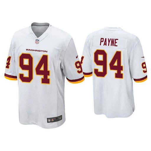 Men Washington Redskins 94 Daron Payne Nike White Retired Player Game NFL Jersey